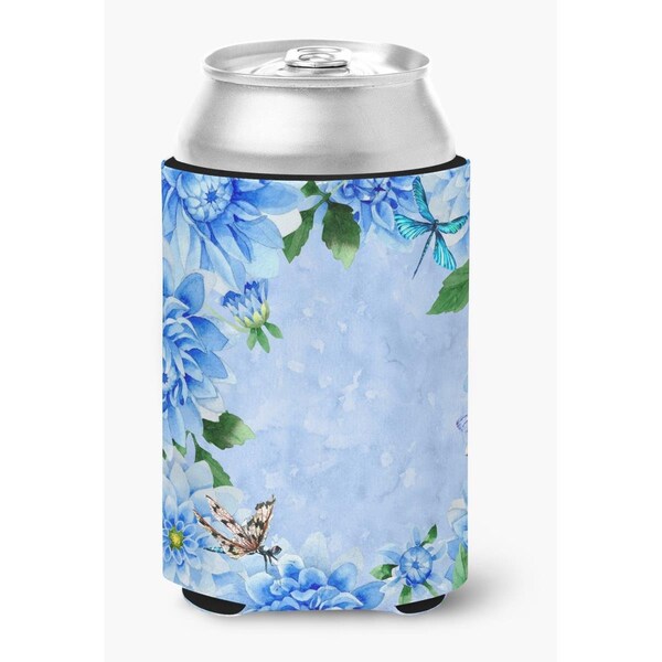 Carolines Treasures Blue Dahlias Can or Bottle Hugger - CK1705CC
