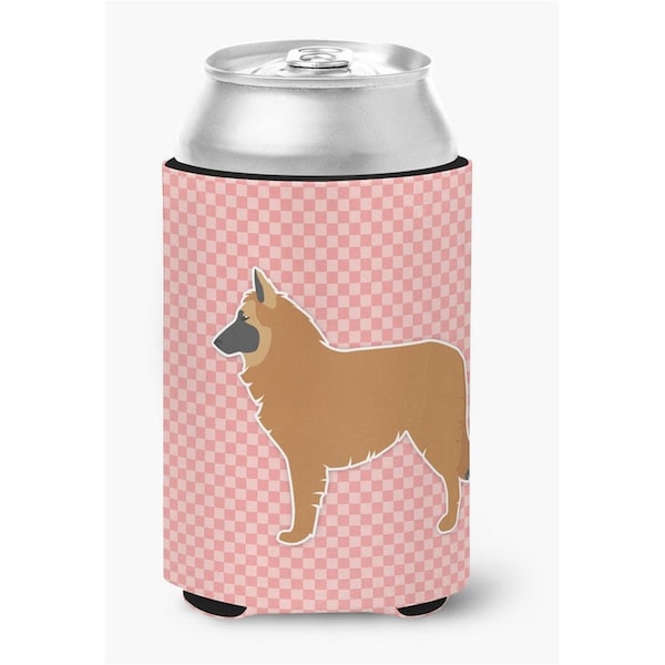 Carolines Treasures Belgian Shepherd Checkerboard Pink Can or Bottle Hugger - BB3661CC