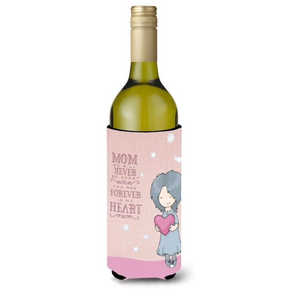 Carolines Treasures Mom Forever in My Heart Wine Bottle Beverge Insulator Hugger - BB5415LITERK