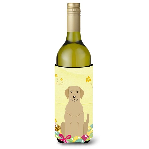 Carolines Treasures Easter Eggs Yellow Labrador Wine Bottle Beverge Insulator Hugger - BB6055LITERK