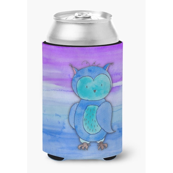 Carolines Treasures Blue Owl Watercolor Can or Bottle Hugger - BB7426CC