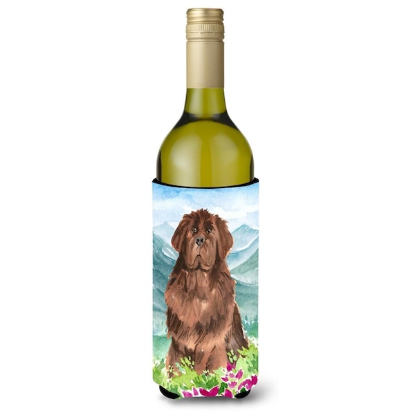 Carolines Treasures Mountain Flowers Newfoundland Wine Bottle Beverage Insulator Hugger - CK2527LITERK