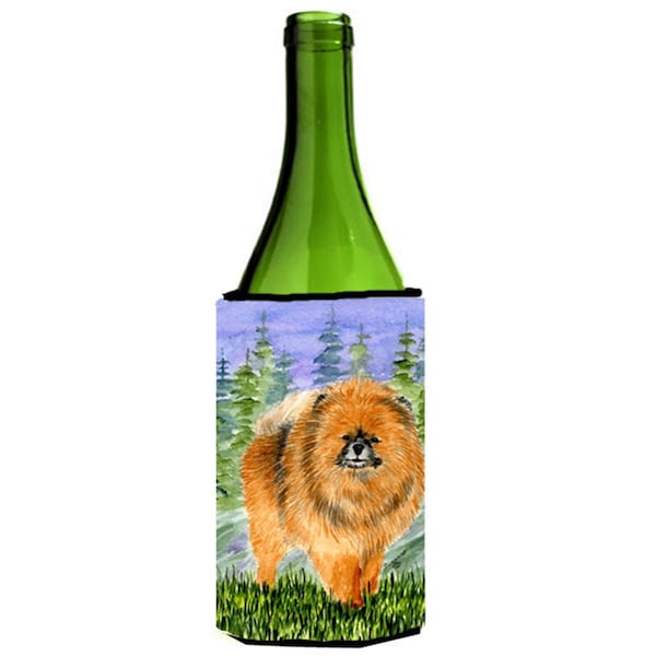 Carolines Treasures Pomeranian Wine bottle sleeve Hugger - 24 oz. - SS8459LITERK