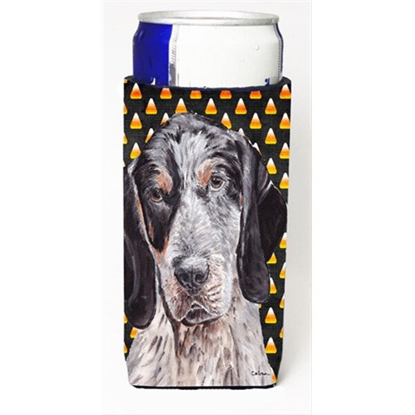 Carolines Treasures Blue Tick Coonhound Candy Corn Halloween Michelob Ultra bottle sleeves Slim Cans  12 Oz. - SC9649MUK