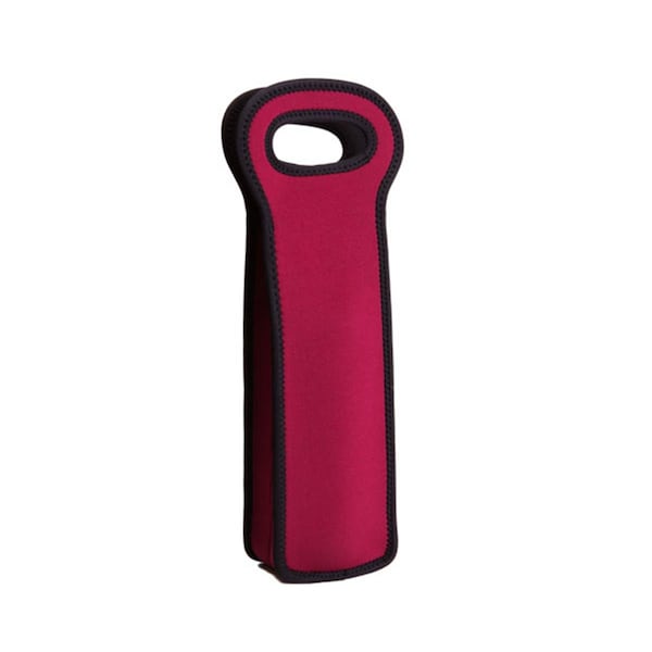 Zees Creations Neoprene Wine Tote Single Bottle - Burgundy - NP116