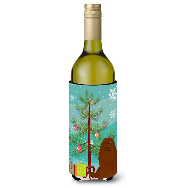 Carolines Treasures Merry Christmas Tree Caucasian Shepherd Dog Wine Bottle Beverge Insulator Hugger - BB4175LITERK