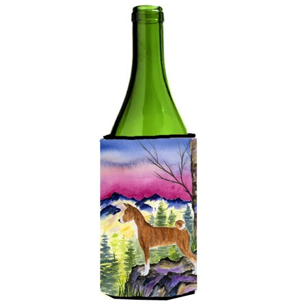 Carolines Treasures Basenji Wine bottle sleeve Hugger - 24 oz. - SS8371LITERK