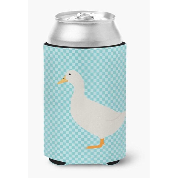 Carolines Treasures American Pekin Duck Blue Check Can or Bottle Hugger - BB8034CC