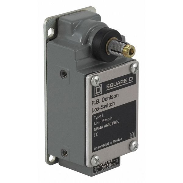 Interruptor de límite de servicio severo Telemecanique Sensors, Sin palanca, Rotativo, Forma Zb, 12A @ 600V AC, Ubicación del actuador: Lateral - L300WS2M2