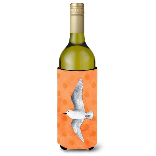Carolines Treasures Sea Gull Orange Polkadot Wine Bottle Beverge Insulator Hugger - BB8228LITERK