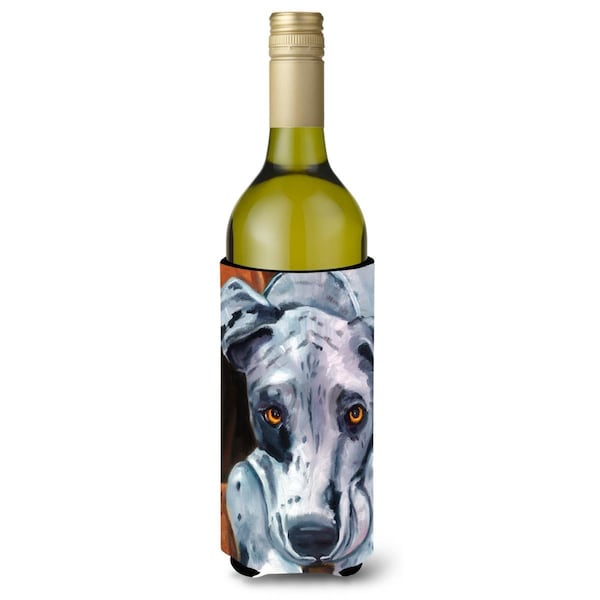 Carolines Treasures Great Dane Waiting Patiently Wine Bottle Beverage Insulator Hugger - 7385LITERK