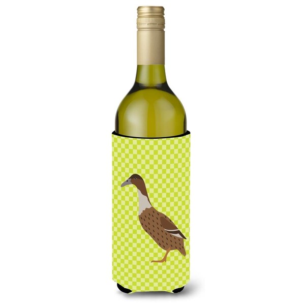 Carolines Treasures Dutch Hook Bill Duck Green Wine Bottle Beverge Insulator Hugger - BB7687LITERK