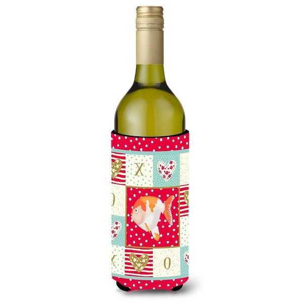 Carolines Treasures Lionhead Goldfish Love Wine Bottle Hugger - CK5474LITERK