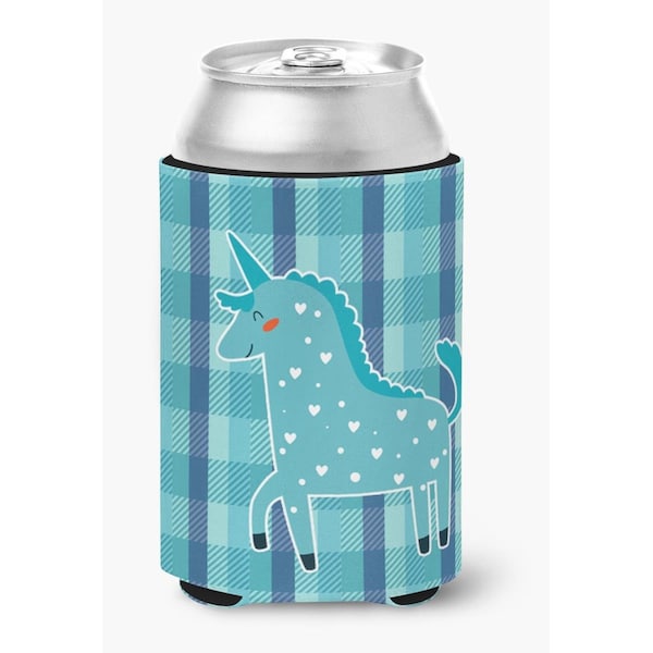 Carolines Treasures Unicorn in Plaid Can or Bottle Hugger - BB6740CC