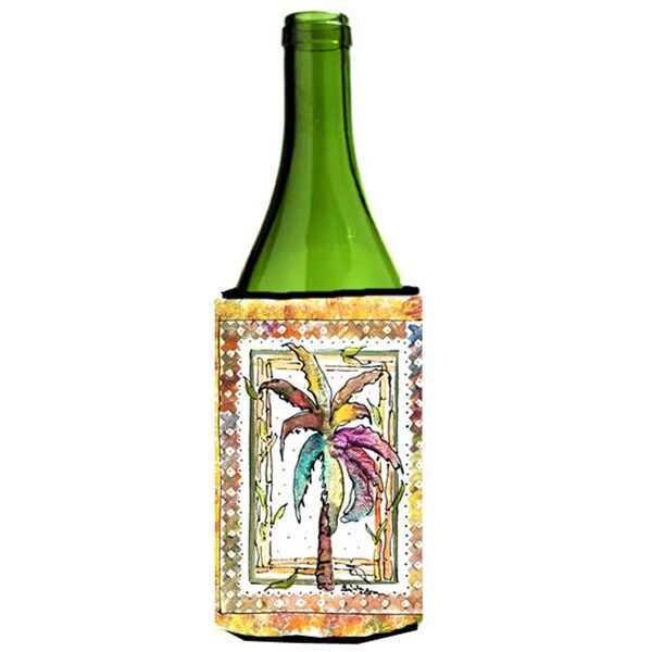 Carolines Treasures Palm Tree Wine bottle sleeve Hugger 24 oz. - 8614LITERK