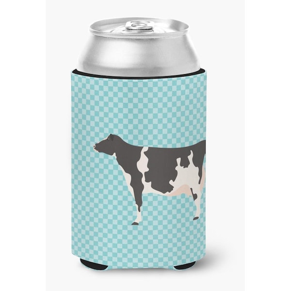 Carolines Treasures Holstein Cow Blue Check Can or Bottle Hugger - BB7996CC
