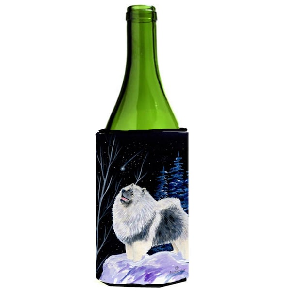 Carolines Treasures Starry Night Keeshond Wine bottle sleeve Hugger - 24 oz. - SS8357LITERK