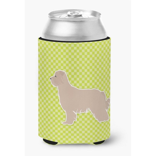Carolines Treasures Pyrenean Shepherd Checkerboard Green Can or Bottle Hugger - BB3818CC
