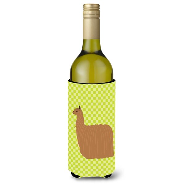 Carolines Treasures Alpaca Suri Green Wine Bottle Beverge Insulator Hugger - BB7746LITERK