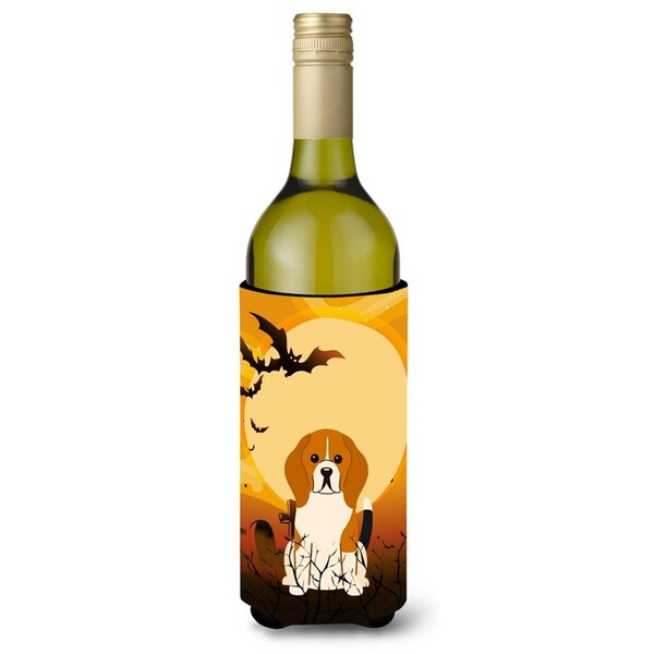 Carolines Treasures Halloween Beagle Tricolor Wine Bottle Beverge Insulator Hugger - BB4306LITERK