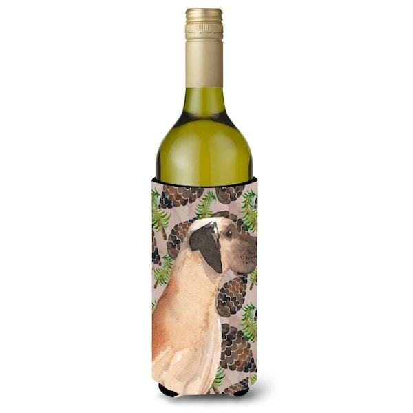 Carolines Treasures Fawn Natural Great Dane Pine Cones Wine Bottle Beverge Insulator Hugger - BB9594LITERK