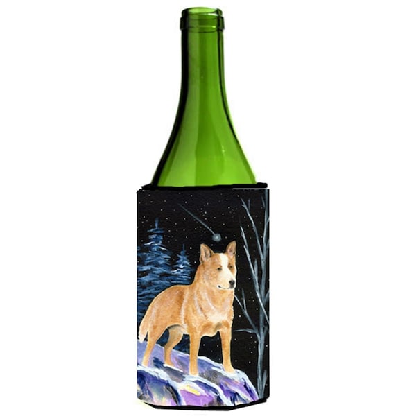 Carolines Treasures Starry Night Australian Cattle Dog Wine bottle sleeve Hugger - SS8407LITERK