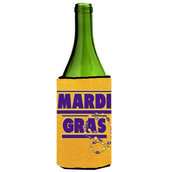 Carolines Treasures Mardi Grass Wine bottle sleeve Hugger - 24 oz. - 8365LITERK