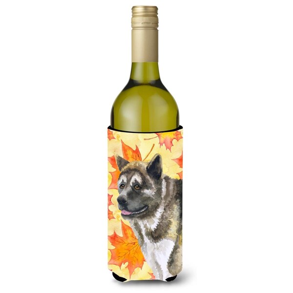 Carolines Treasures American Akita Fall Wine Bottle Beverge Insulator Hugger - BB9930LITERK