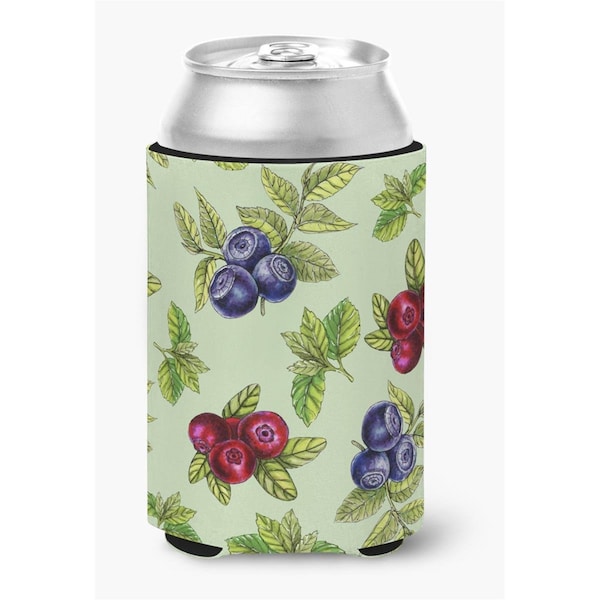 Carolines Treasures Berries in Green Can or Bottle Hugger - BB5208CC