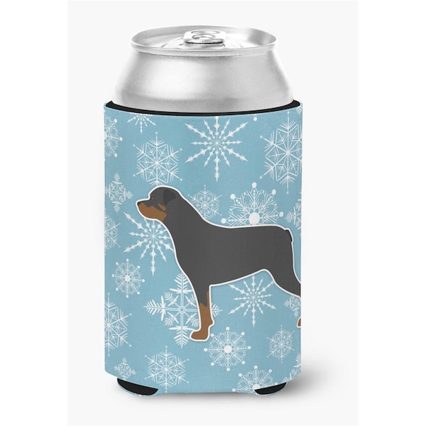 Carolines Treasures Winter Snowflake Rottweiler Can or Bottle Hugger - BB3566CC