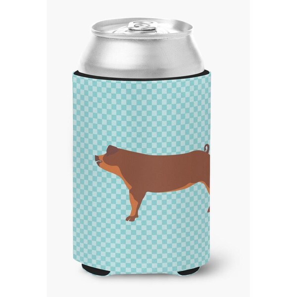 Carolines Treasures Duroc Pig Blue Check Can or Bottle Hugger - BB8116CC