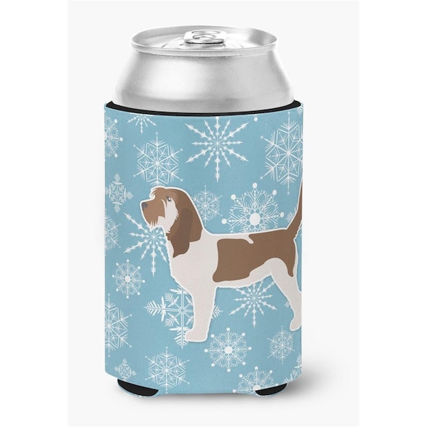Carolines Treasures Winter Snowflake Grand Basset Griffon Vendeen Can or Bottle Hugger - BB3490CC