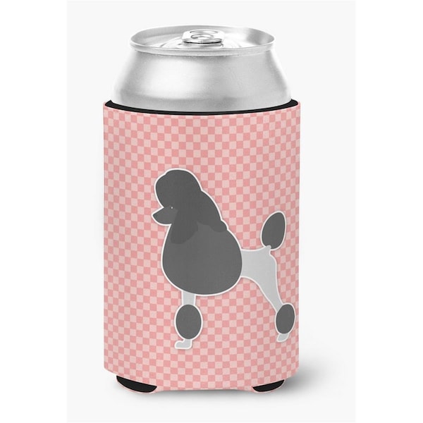 Carolines Treasures Poodle Checkerboard Pink Can or Bottle Hugger - BB3639CC