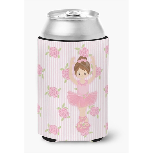 Carolines Treasures Ballerina Brunette Front Pose Can or Bottle Hugger - BB5173CC