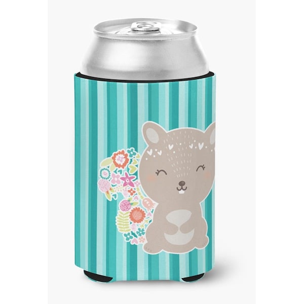 Carolines Treasures Flowered Squirrel Can or Bottle Hugger - BB6936CC