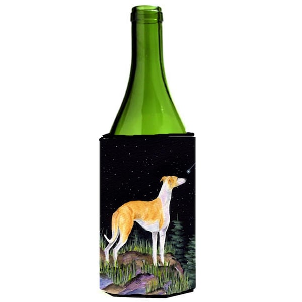 Carolines Treasures Starry Night Whippet Wine bottle sleeve Hugger - 24 oz. - SS8492LITERK