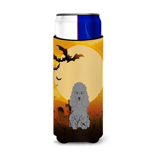 Carolines Treasures Halloween Poodle Silver Michelob Ultra Hugger for Slim Cans - BB4334MUK