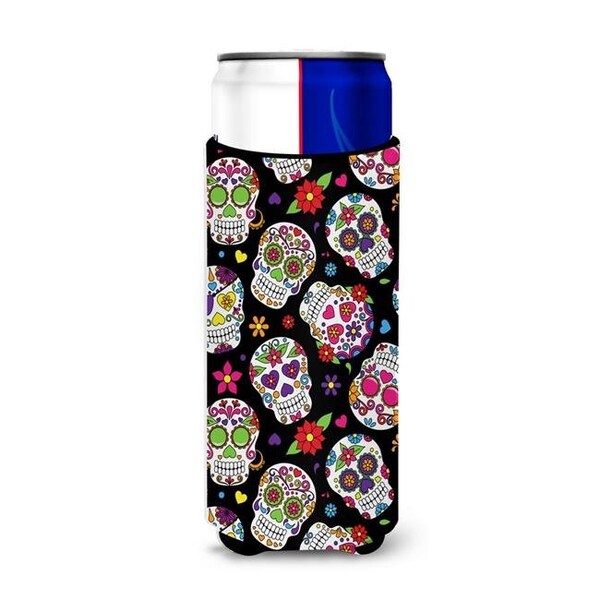 Carolines Treasures Carolines Treasures BB5116MUK Day of the Dead Black Michelob Ultra Hugger for Slim Cans - BB5116MUK