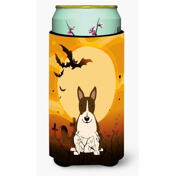 Carolines Treasures Halloween Bull Terrier Dark Brindle Tall Boy Beverage Insulator Hugger - BB4402TBC