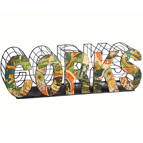 Evergreen Enterprises Corks Word Metal Cork Holder - EG6CKH005