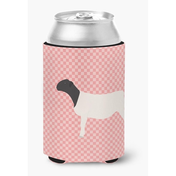 Carolines Treasures Dorper Sheep Pink Check Can or Bottle Hugger - BB7978CC