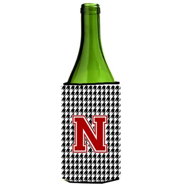 Carolines Treasures Houndstooth Monogram Initial N Wine Bottle  Hugger - CJ1021-NLITERK
