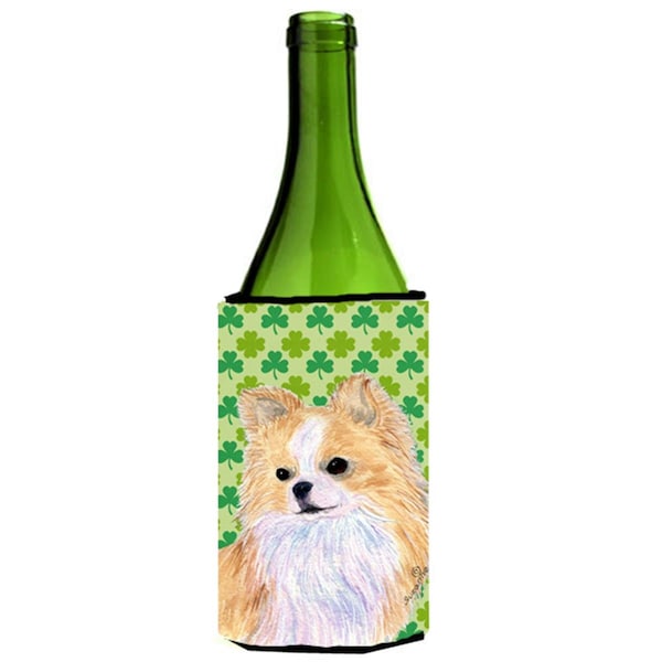 Carolines Treasures Chihuahua St. Patricks Day Shamrock Wine bottle sleeve Hugger 24 oz. - SS4404LITERK