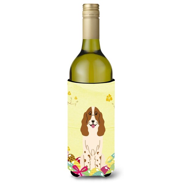 Carolines Treasures Easter Eggs Russian Spaniel Wine Bottle Beverge Insulator Hugger - BB6031LITERK