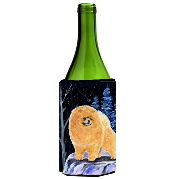 Carolines Treasures Starry Night Pomeranian Wine bottle sleeve Hugger - SS8396LITERK