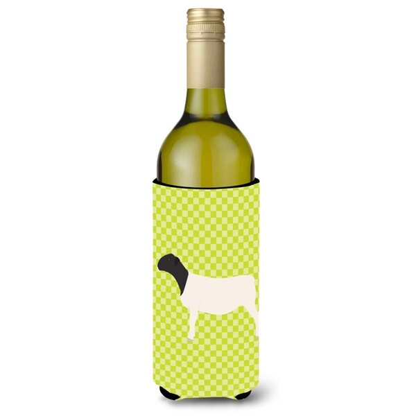 Carolines Treasures Dorper Sheep Green Wine Bottle Beverge Insulator Hugger - BB7804LITERK