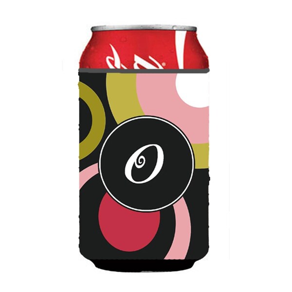 Carolines Treasures Monogram - Retro in Black Can or Bottle  Hugger - AM1001-OCC