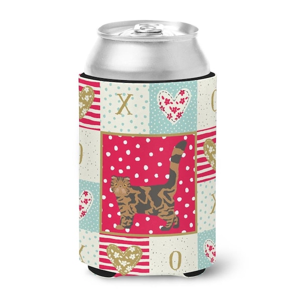 Carolines Treasures 12 oz Foldex Exotic Fold No.2 Cat Love Can or Bottle Hugger - CK5619CC