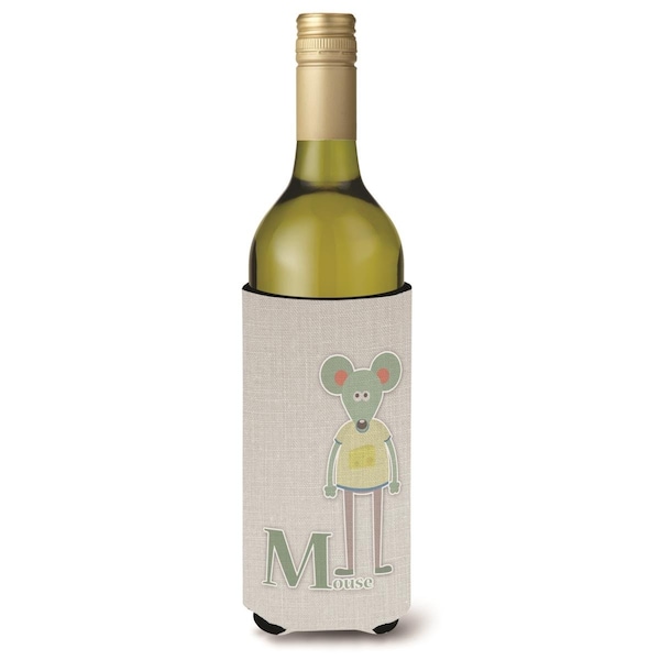 Carolines Treasures Alphabet M for Mouse Wine Bottle Beverge Insulator Hugger - BB5738LITERK
