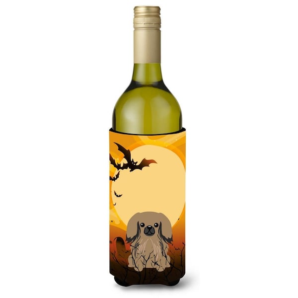 Carolines Treasures Halloween Pekingnese Tan Wine Bottle Beverge Insulator Hugger - BB4368LITERK